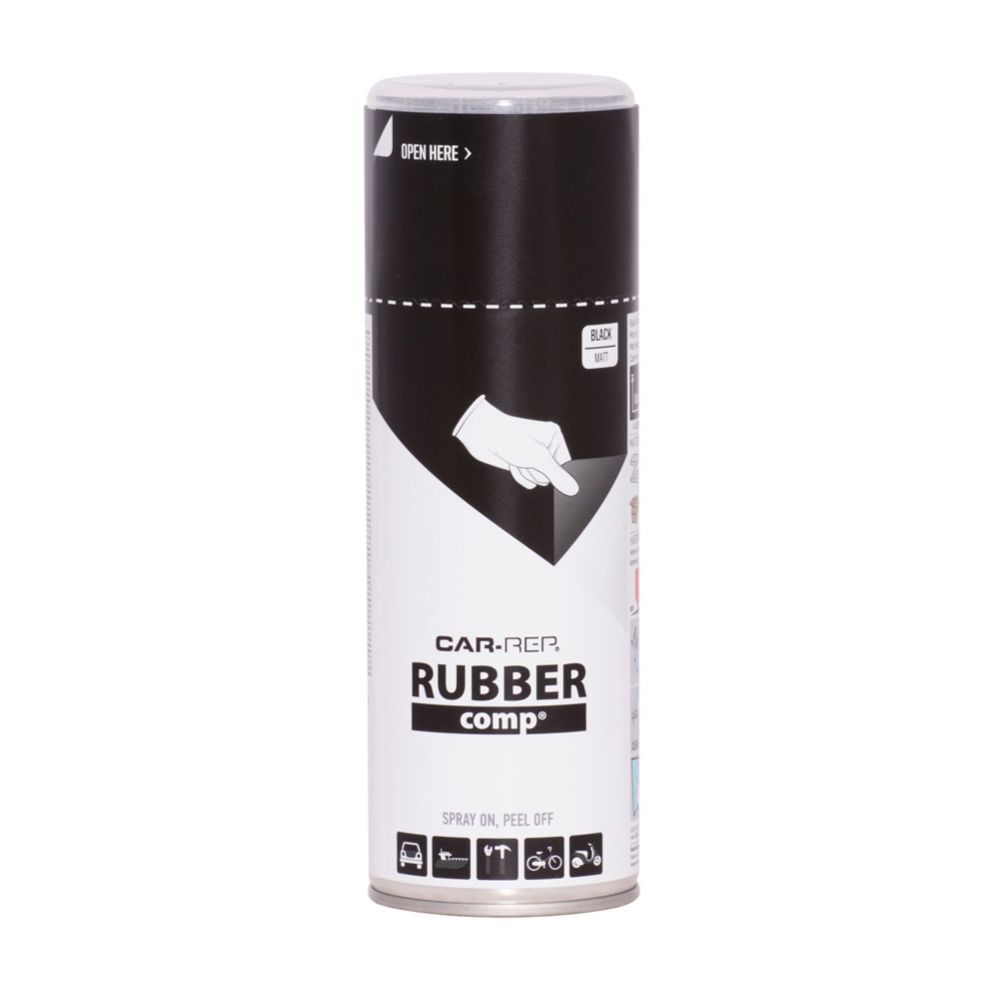 RUBBERcomp kummivärv matt must 400 ml