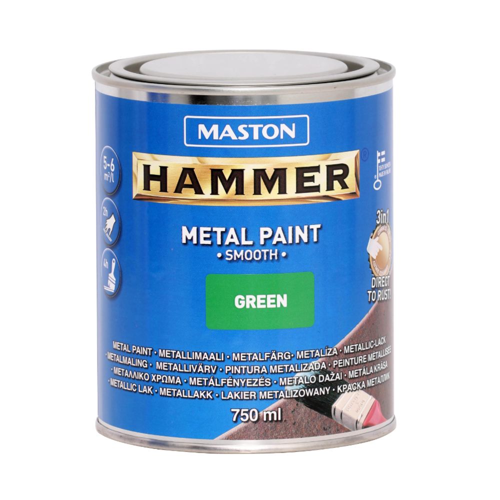 Hammer Metallimaali Sileä vihreä 750 ml