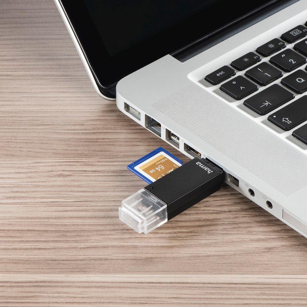 Hama Basic muistikortinlukija USB 2.0 OTG musta