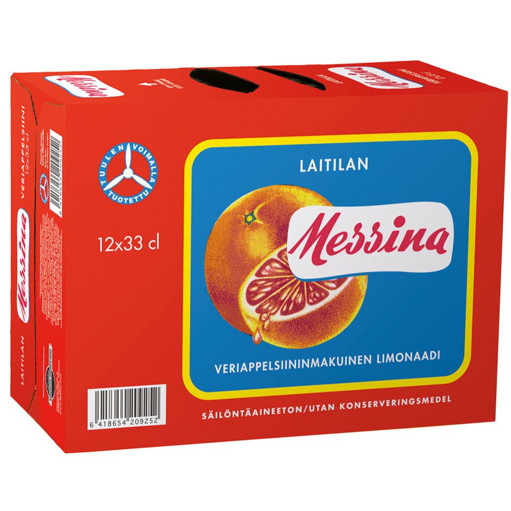 Laitilan Messina -virvoitusjuoma 12-pack x 0,33 l
