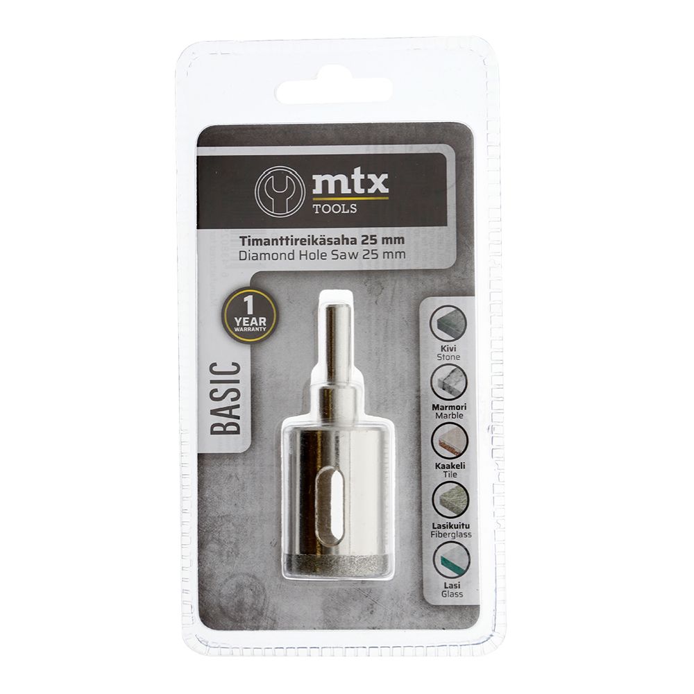 MTX Tools Basic teemantkattega augusaag, 25 mm