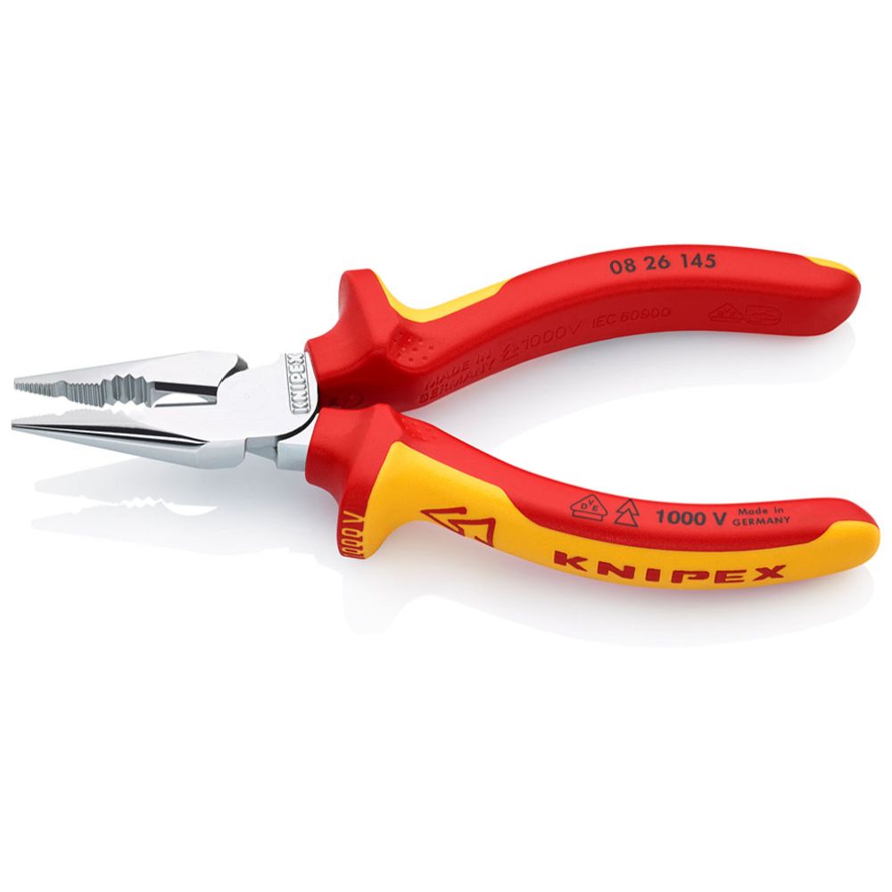 Knipex® 08 26 145 VDE yhdistelmäkärkipihdit 145 mm