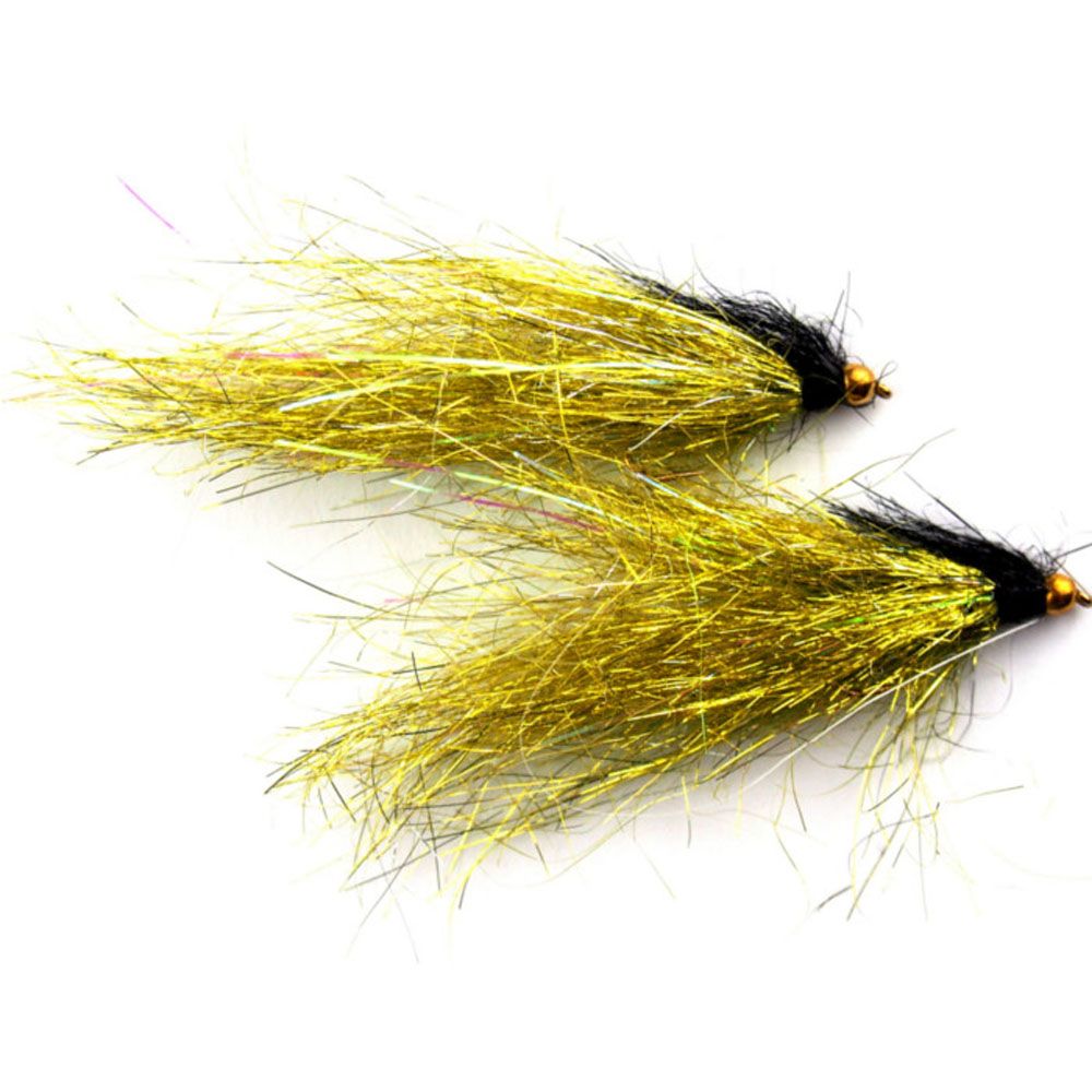 Eumer conehead tinsel guld streamer #8 2 st.