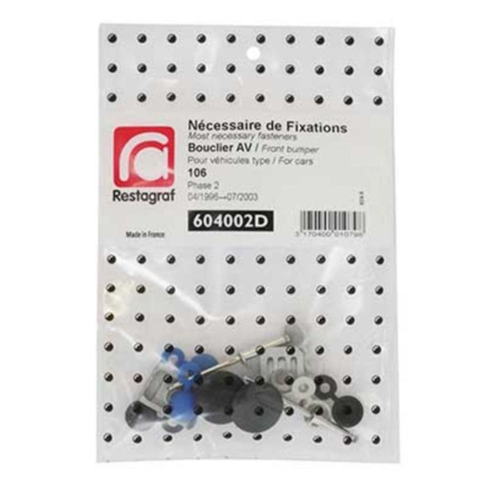 Fästsats Peugeot främre stötfångare 604002D 5 delar