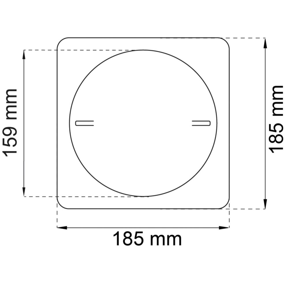 Habo tallriksventil 282 160 mm plast vit