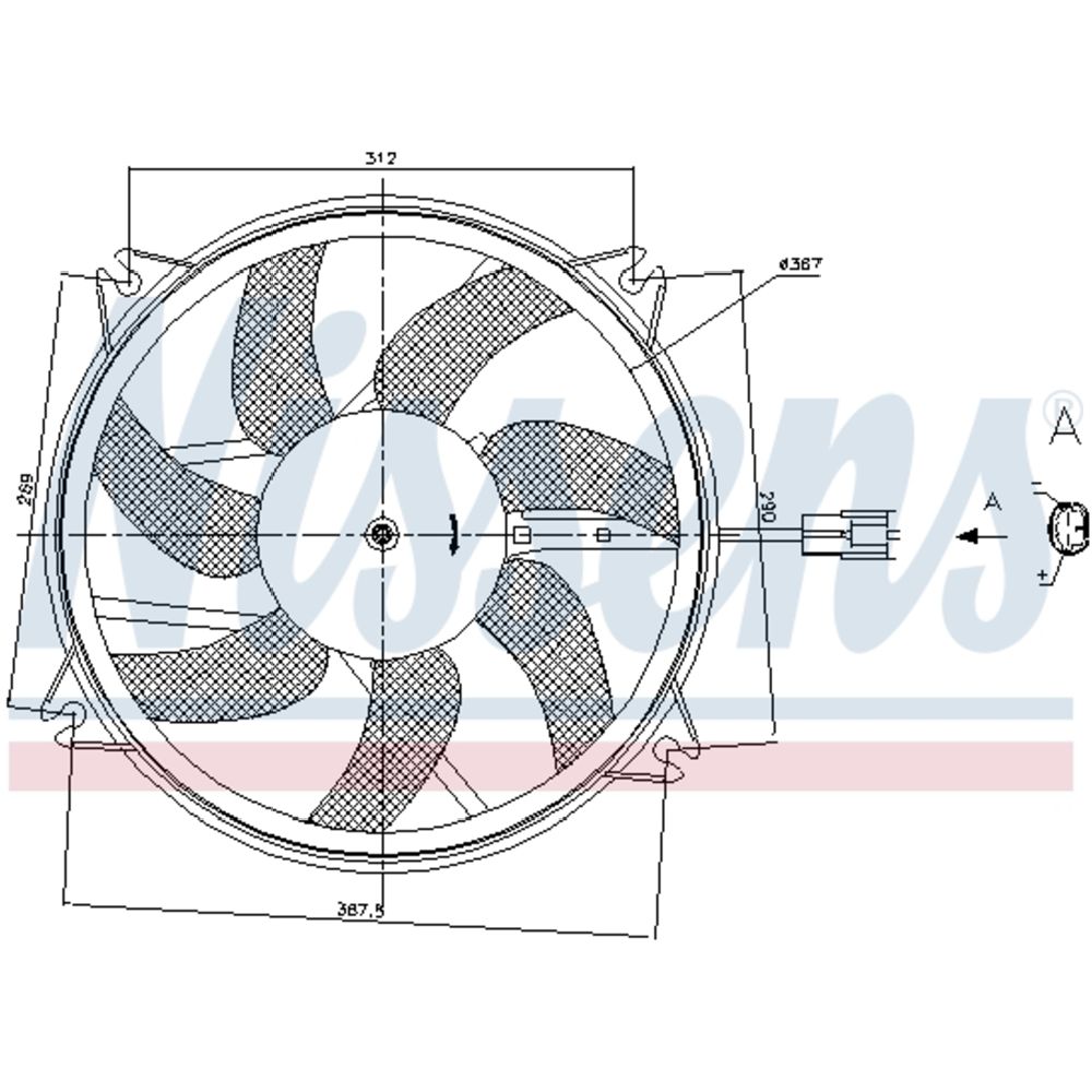 Mootorijahutuse ventilaator 13-00311