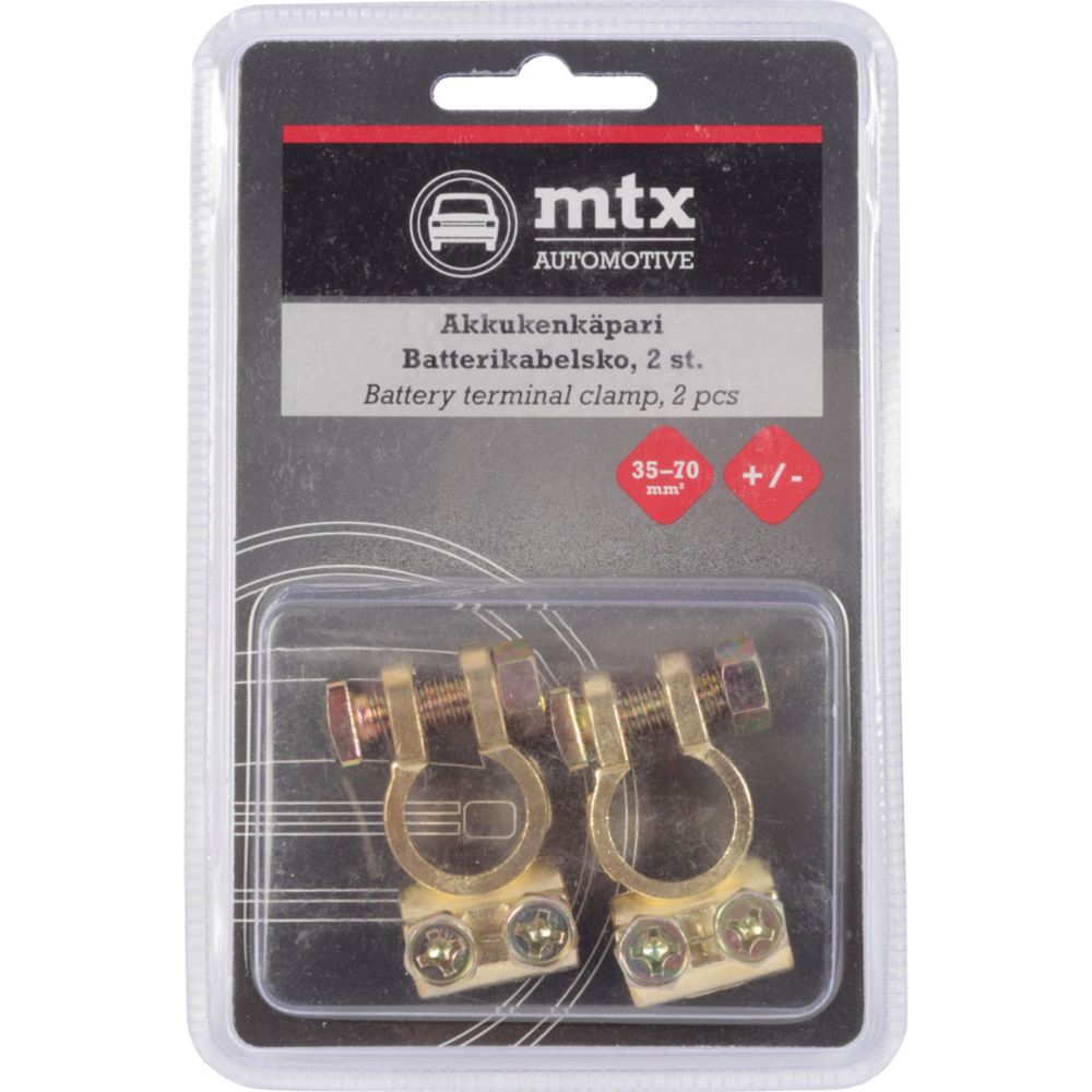 MTX Automotive akkukenkäpari 35-70 mm2 ruuvikiinnitys +/-