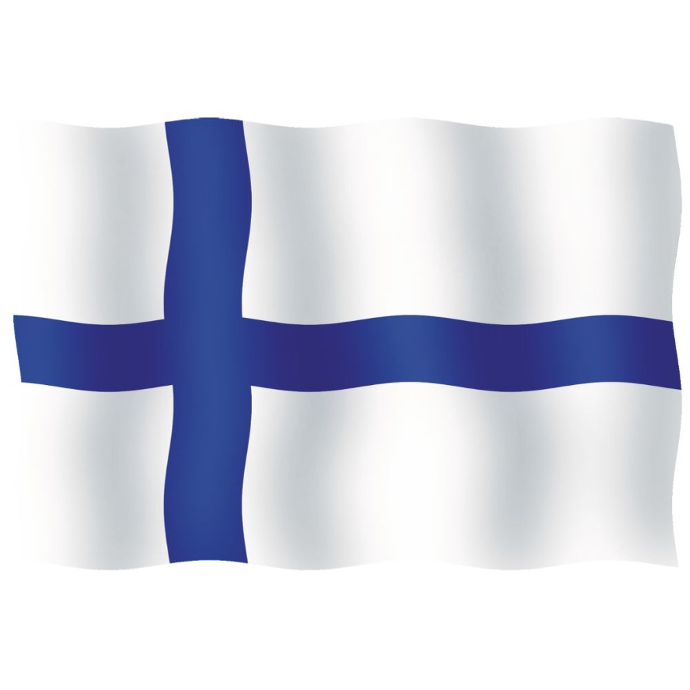 Finlands flagga polyester 46 x 75 cm