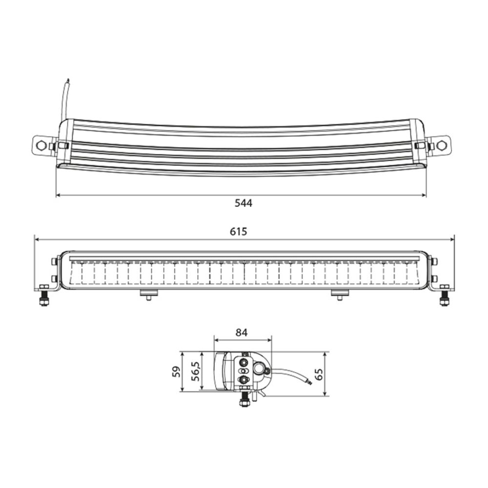 W-Light Comber-II Frameless LED-ljusramp 20" 150 W Ref.45