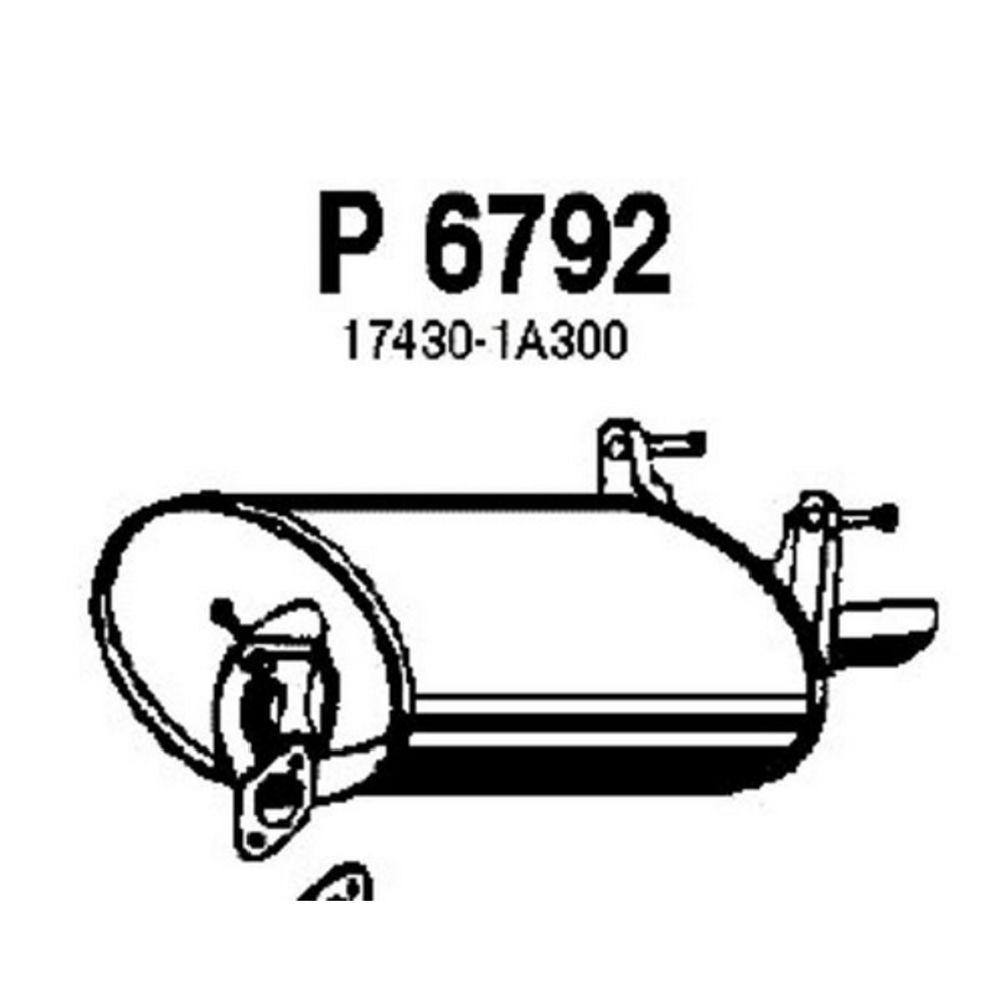 Bakre ljuddämpare 14-6792