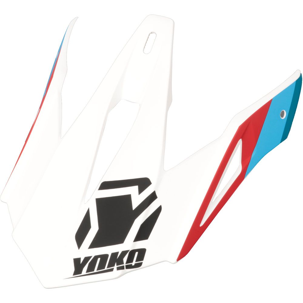 Yoko Two skärm till crosshjälm vit/svart/röd/blå