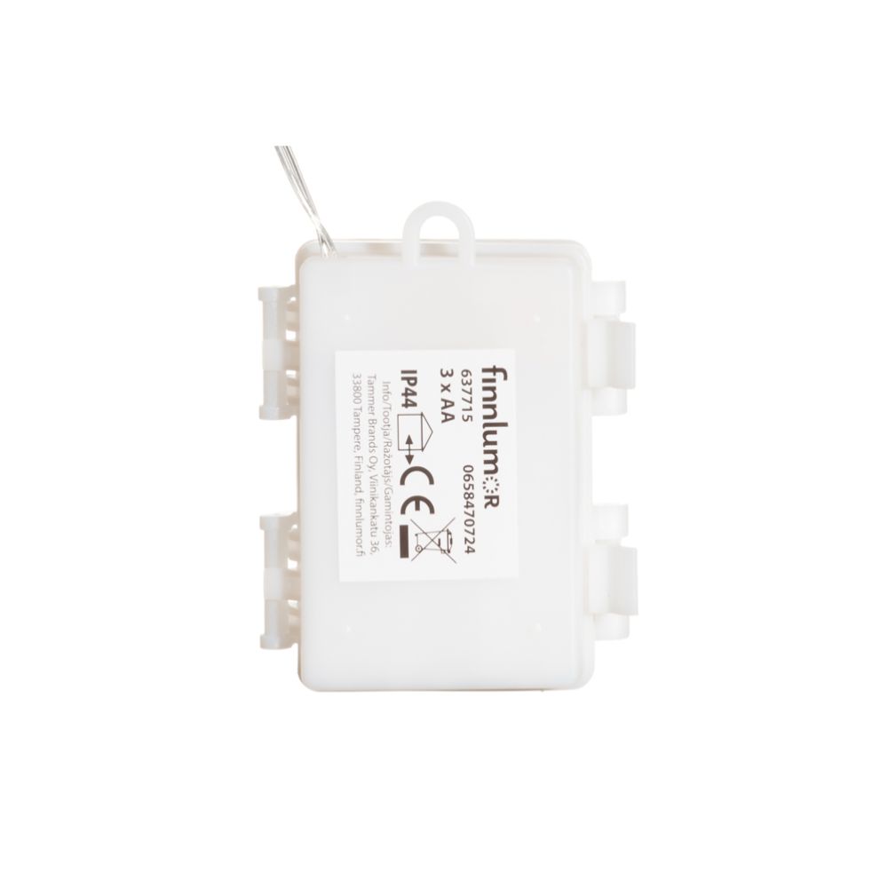 Finnlumor 100 micro-LED-valguskett välitingimustesse, 3 x AA, 10 m
