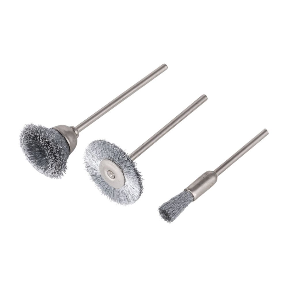 Wolfcraft® mini stålborstsats 2,35 mm, 3 delar