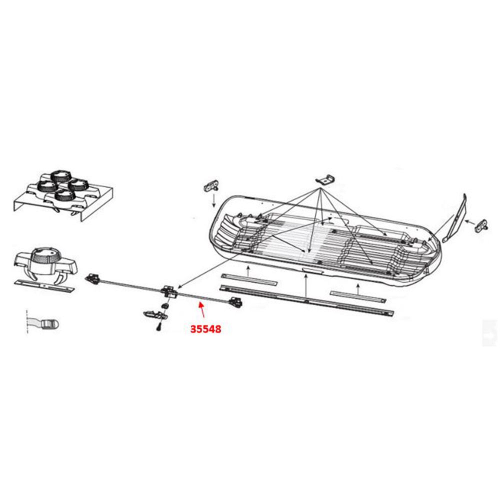 Hapro 35548 PREMIUM keskuslukkomekanismi 3P XL 1518 mm (sis. popniitit)
