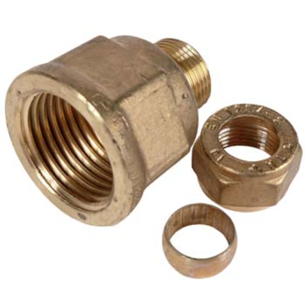 Klämringskoppling 1/2" invändig gänga x 10 mm