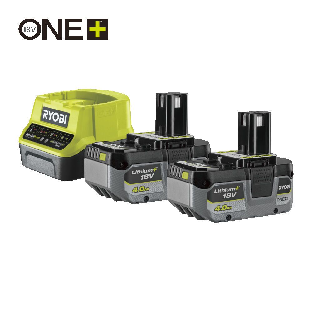 Ryobi ONE+ aku ja laadija komplekt, RC18120-240X (2 x 4,0 Ah)