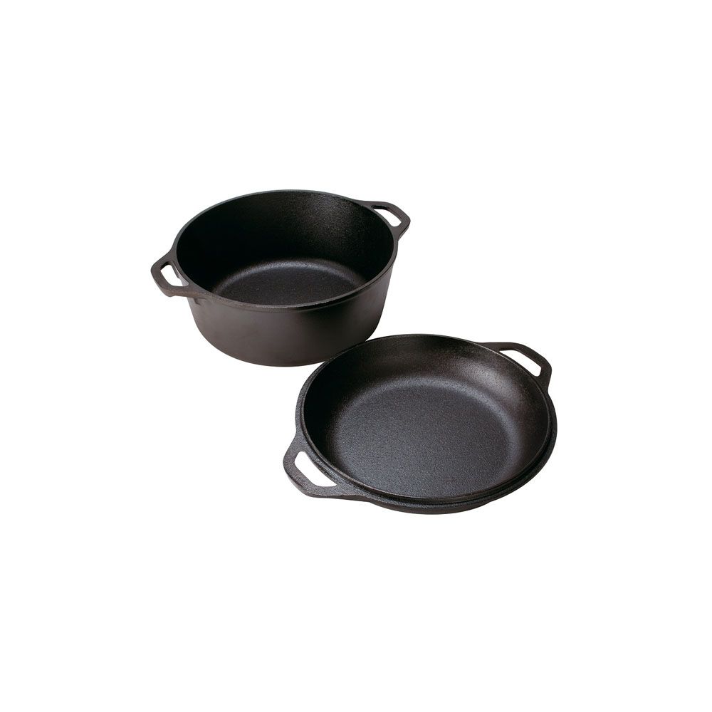 Lodge L8DD3 Double Dutch Oven malmist pada ja pann, 4,7 l