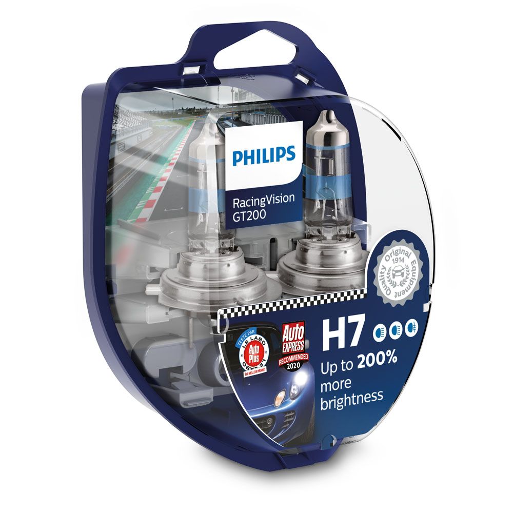 Philips RacingVision GT200 +200% H7-pirn, 2 tk