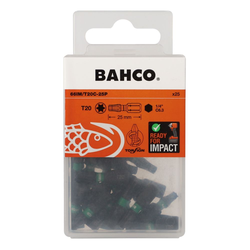 Bahco Impact T20 kruviotsikud, 25 tk