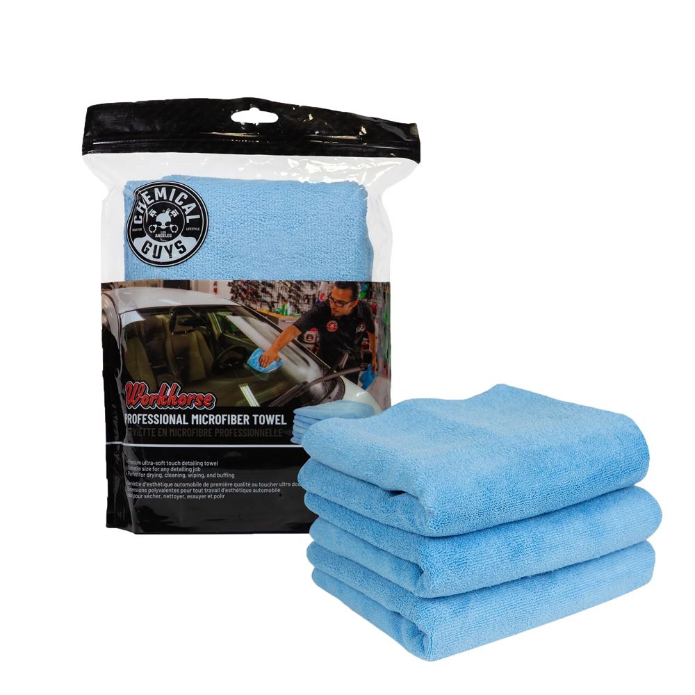 Chemical Guys Workhorse Professional Grade mikrokuituliina sininen 40 x 40 cm 3 kpl