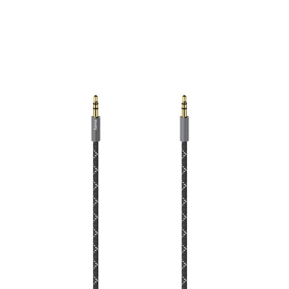Hama Audiokaapeli, 3,5 mm uros - 3,5 mm uros, "Metal", 0,75 m