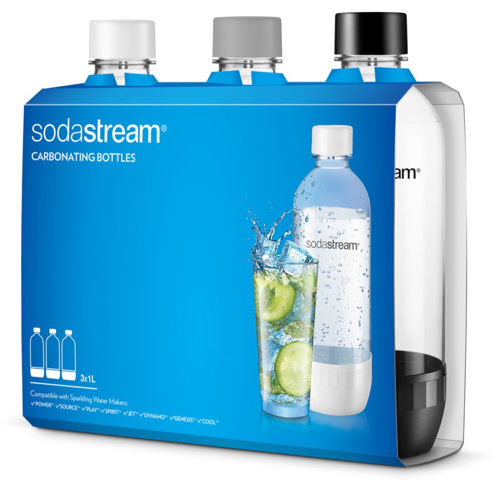 SodaStream süsihappegaasi lisaballoon ja 1 l joogipudel