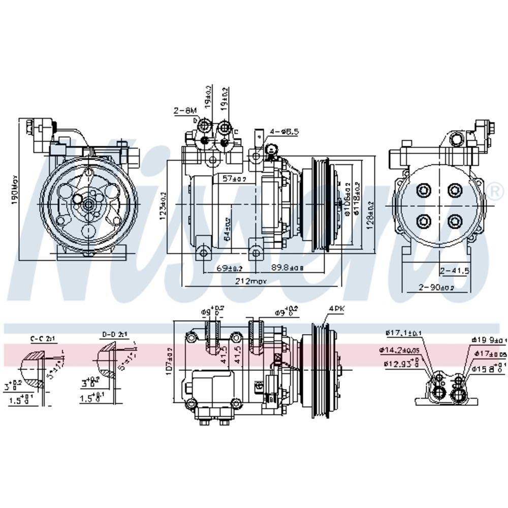 Kompressor, klimatanläggning 30-00392