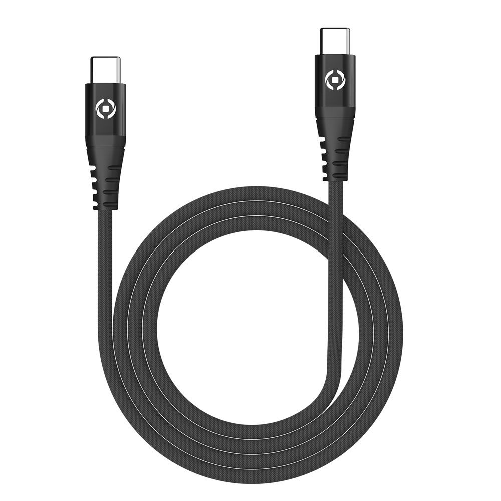 Celly Extra Strong datakaapeli USB Type-C - USB Type-C 1 m, musta
