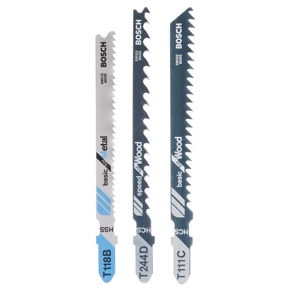 Bosch sticksågblad set T 111 C/T 244 D/T 118 B, 3 delar