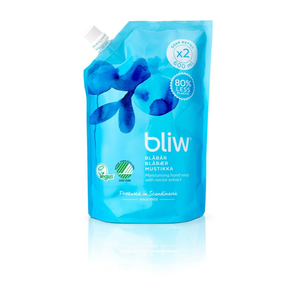Bliw Mustikka täyttöpussi nestesaippua 600 ml
