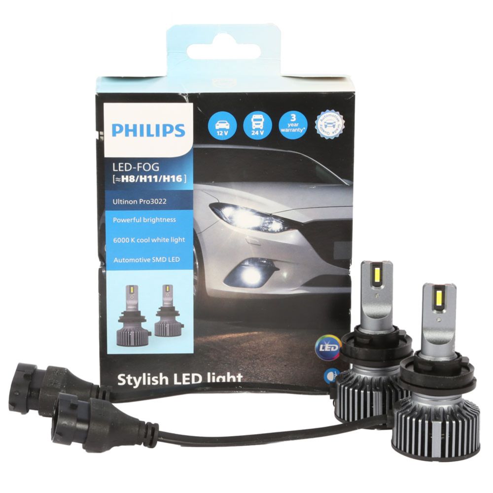 Philips Ultinon Pro 3022 LED H11 ajoneuvopolttimopari