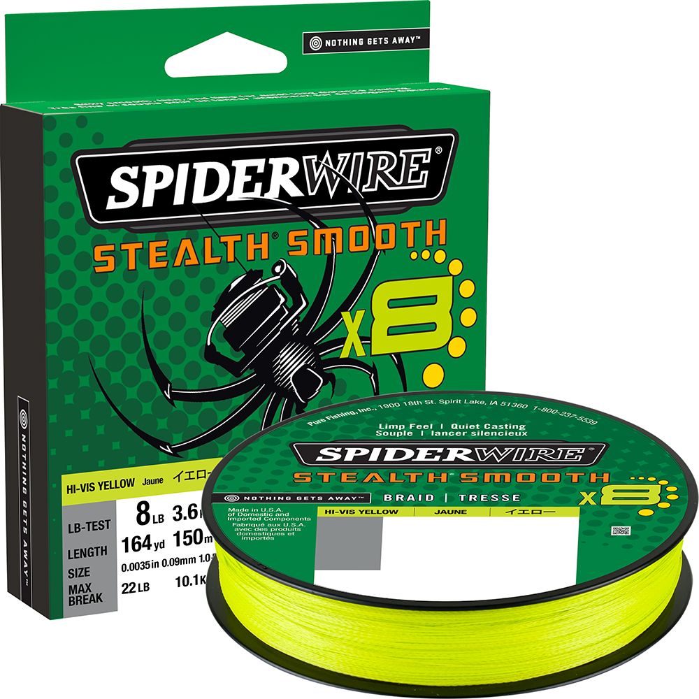 Spiderwire Stealth Smooth 8 õngenöör 150 m kollane
