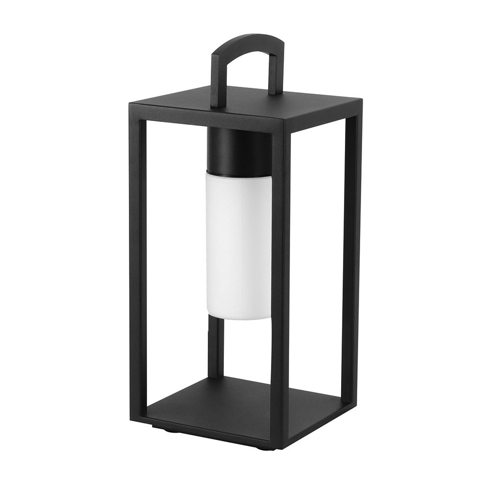 Lumo LED-latern 46 cm, must, E27 IP44