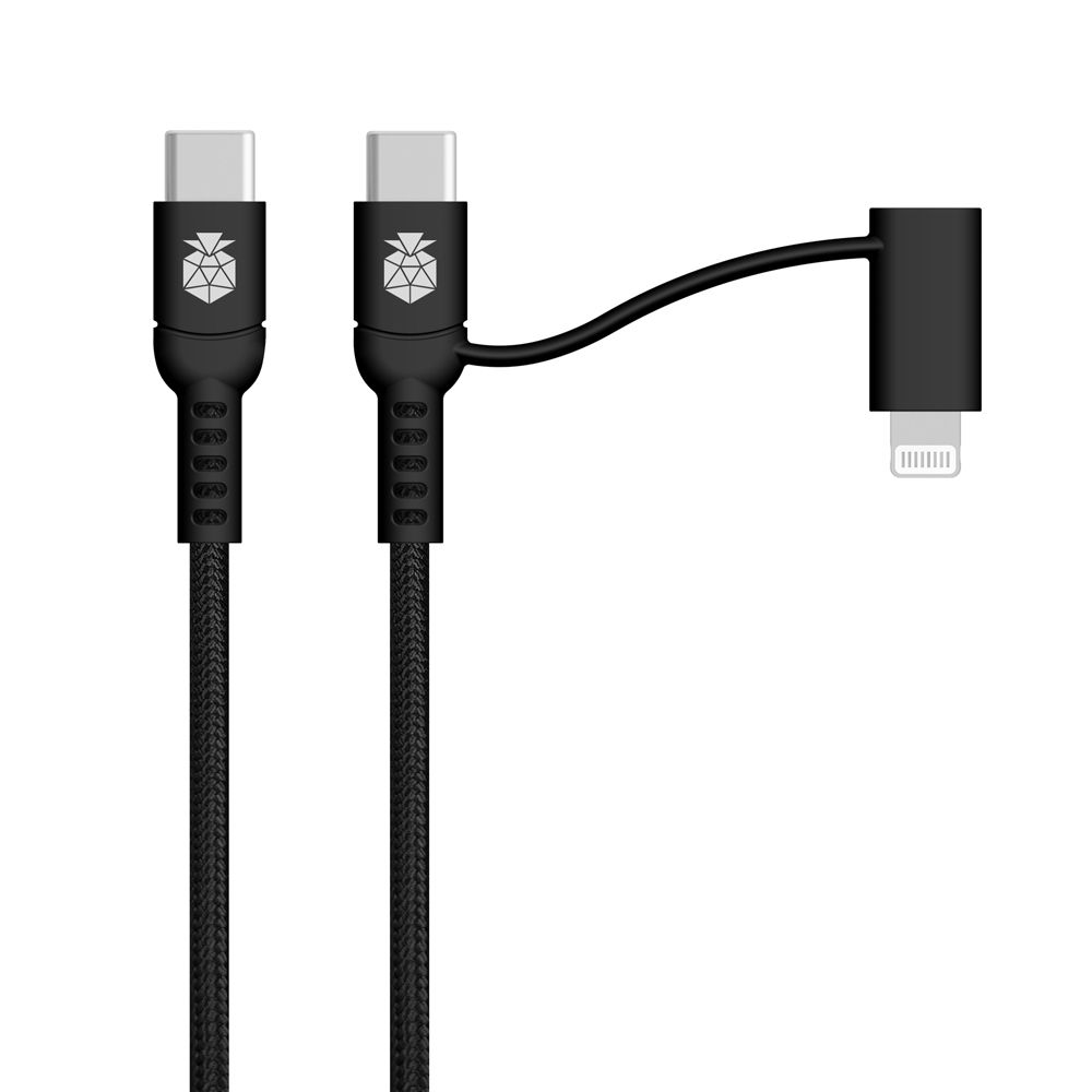 Cloudberry USB-C - USB-C/Lightning datakaapeli 100 W 1,2 m