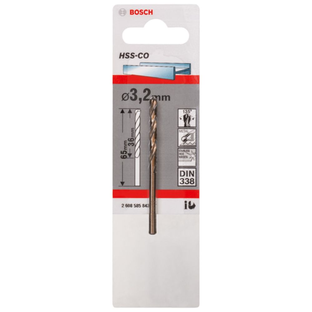 Bosch metallborr HSS-Cobolt 3,2 mm