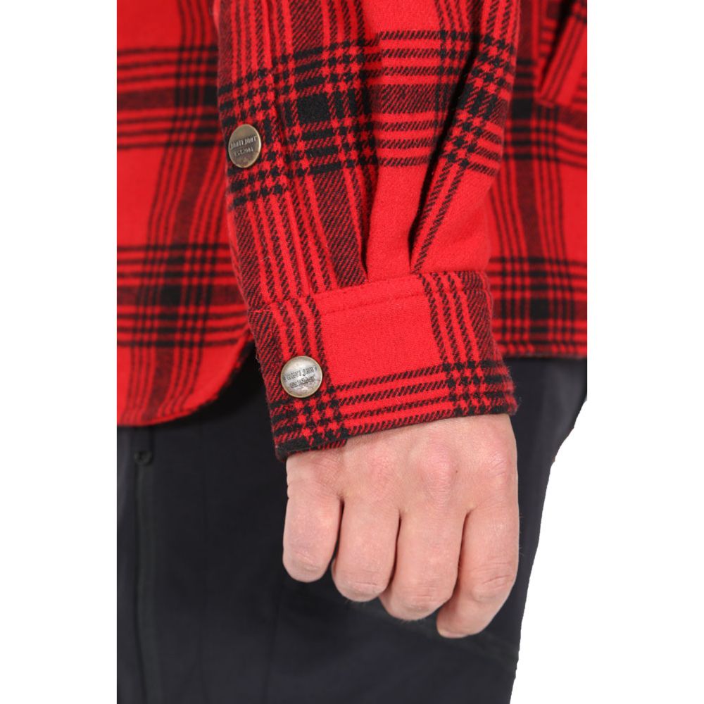 JahtiJakt ruuduline voodriga flanellsärk, punane/must