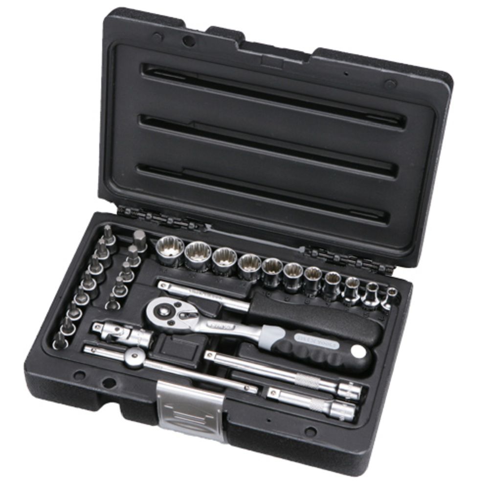 MTX Tools multihylsnyckelsats 4–14 mm 1/4" 30 delar