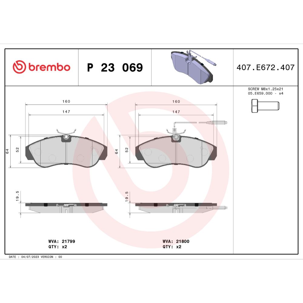 Piduriklotside komplekt 97-22380