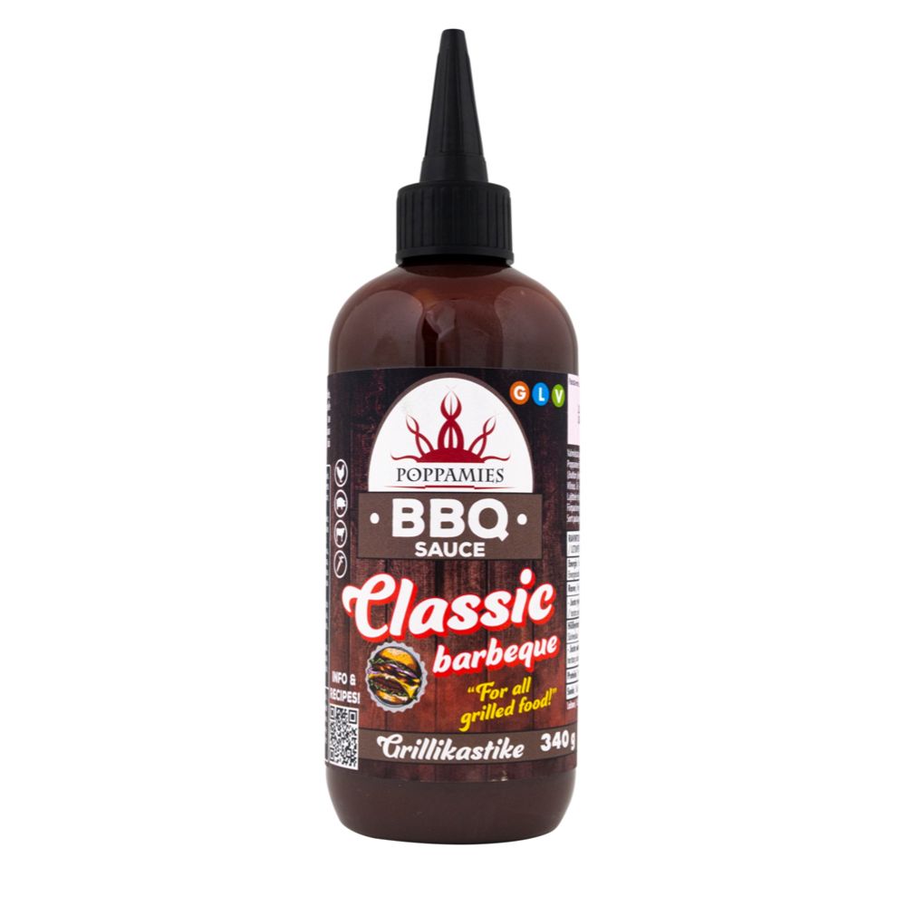 Poppamies BBQ Sauce Classic barbeque grillikaste, 340 g