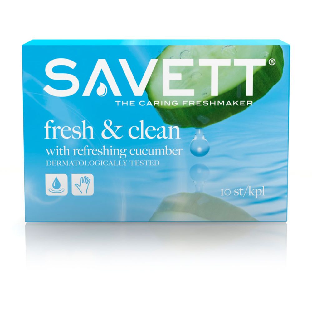 Savett 10kpl Fresh & Clean kosteuspyyhe