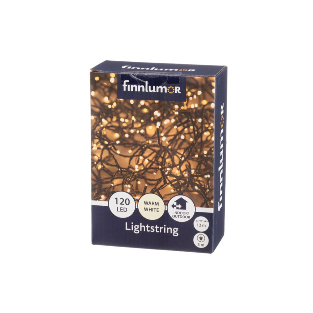 Finnlumor 120-LED ljusslinga utomhus varmvit