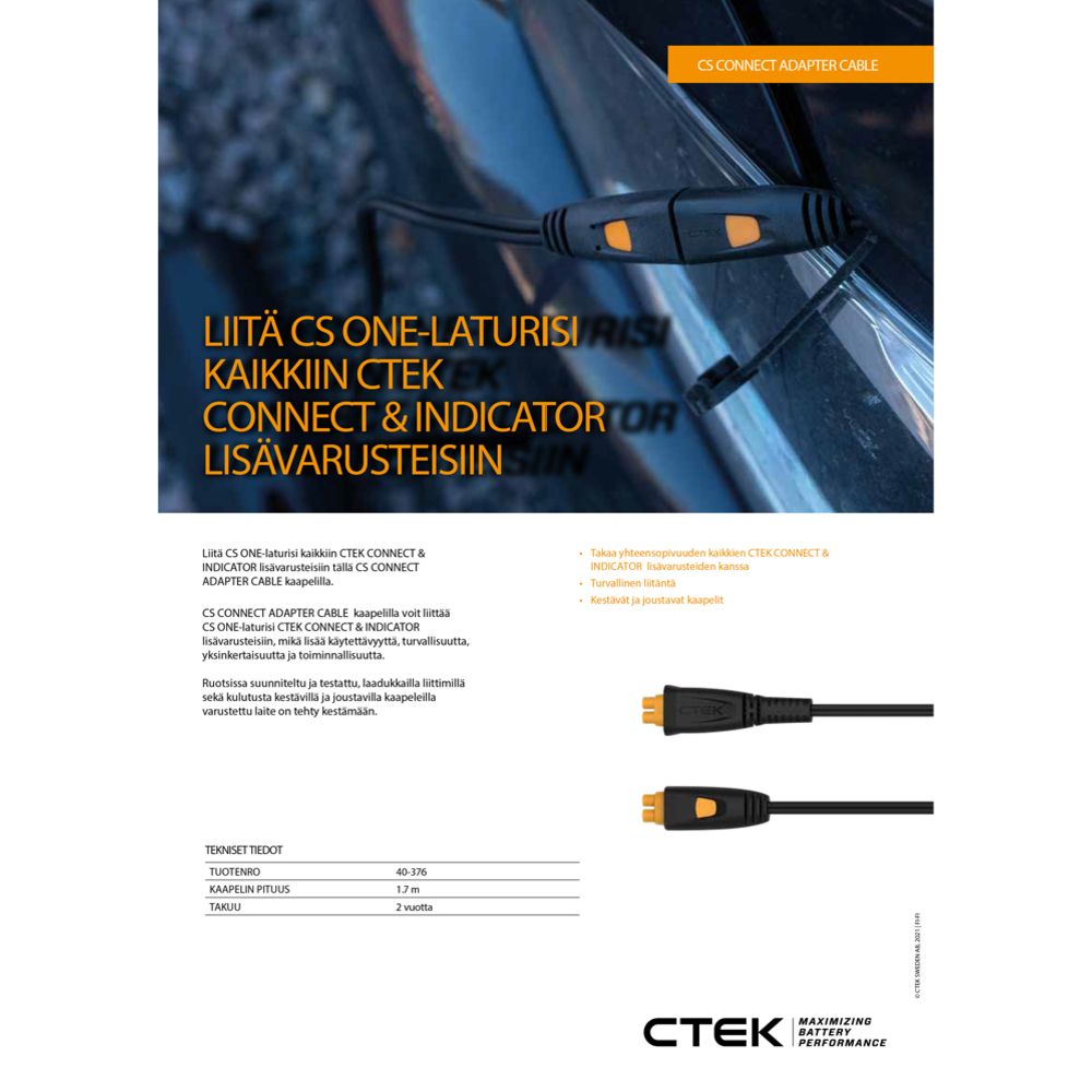 CTEK adapterkabel CS-modeller