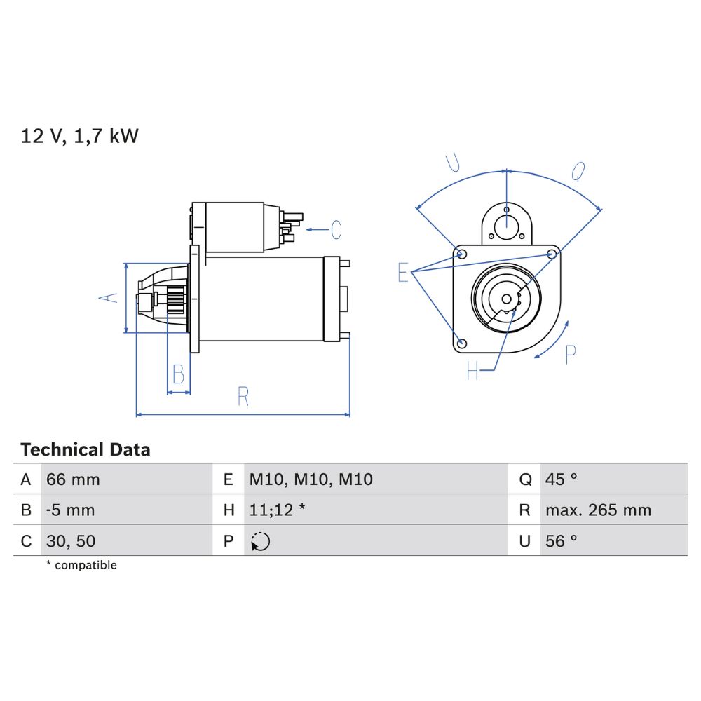 Startmotor 13-8070