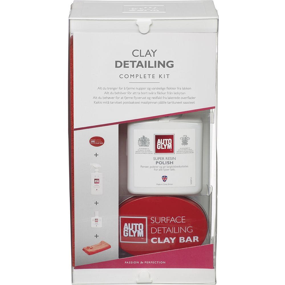 AutoGlym Clay Detailing Complete Kit set för bilrengöring