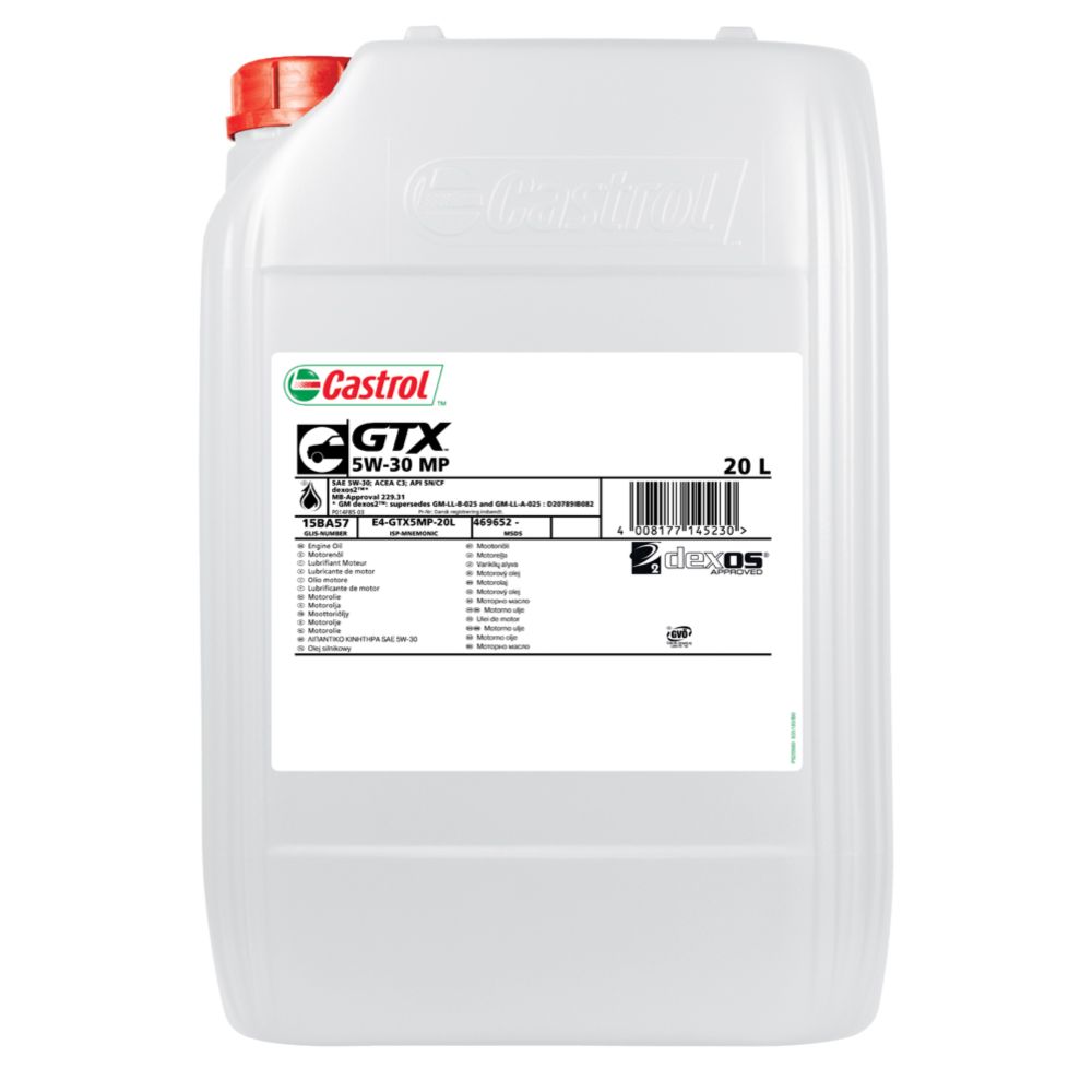 Castrol GTX 5W-30 MP 20 l (GM/MB) moottoriöljy