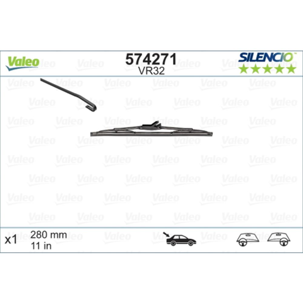 Valeo Silencio VR32 takapyyhkijänsulka 28 cm