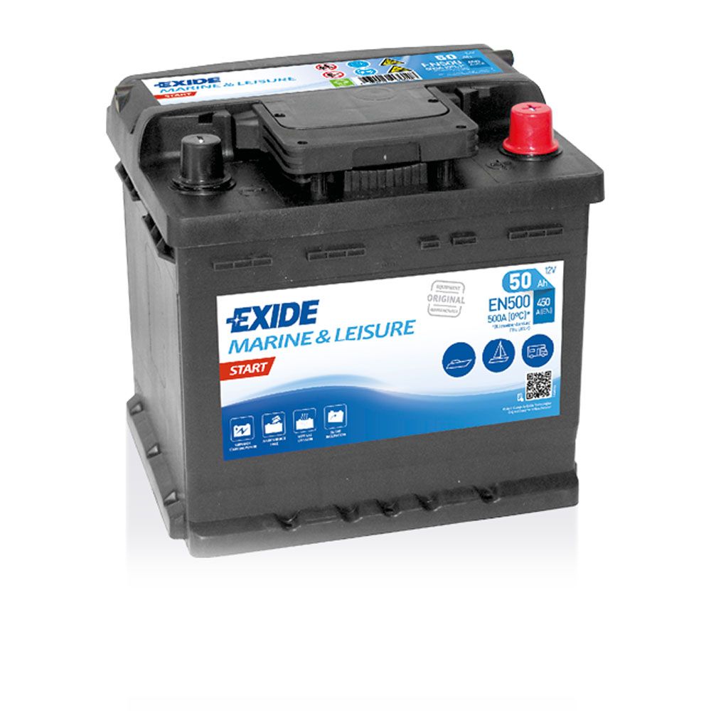 Exide Start EN500 50 Ah / 450 A akku P210 x L175 x K190 -+