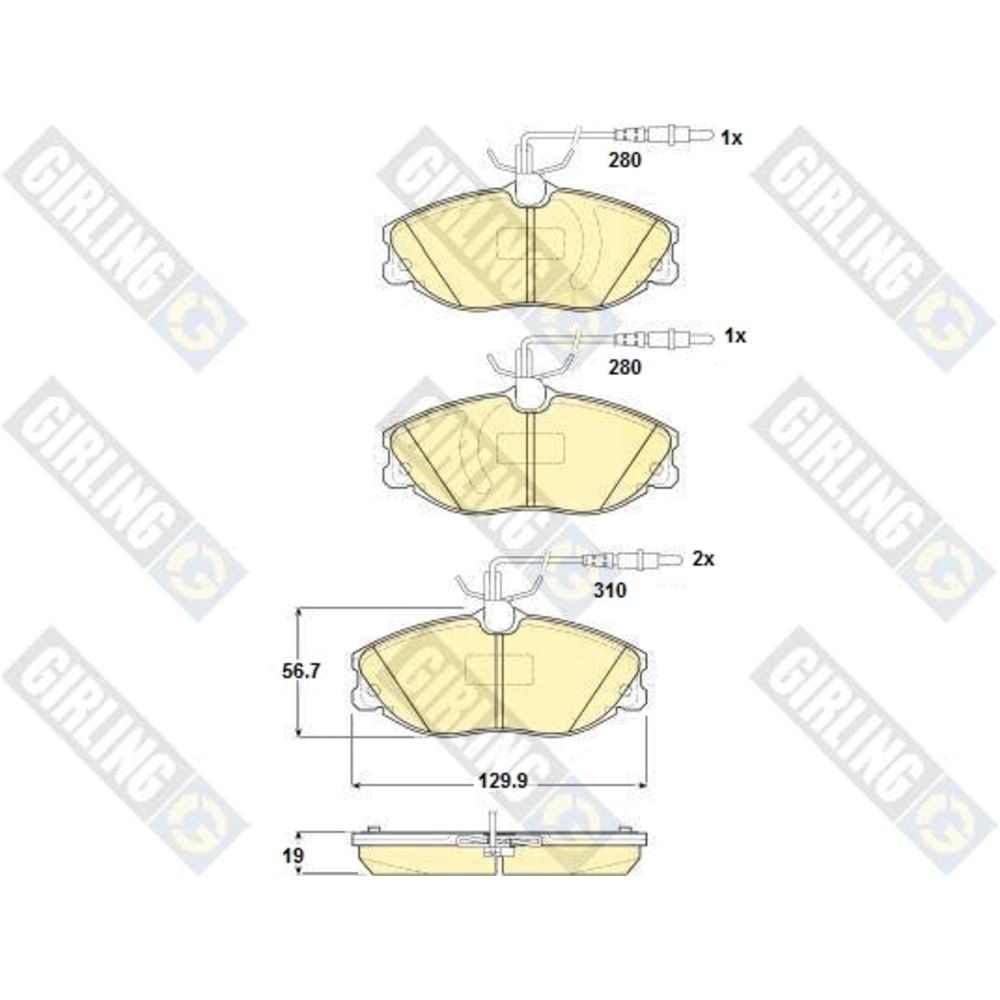 Piduriklotside komplekt 97-23079