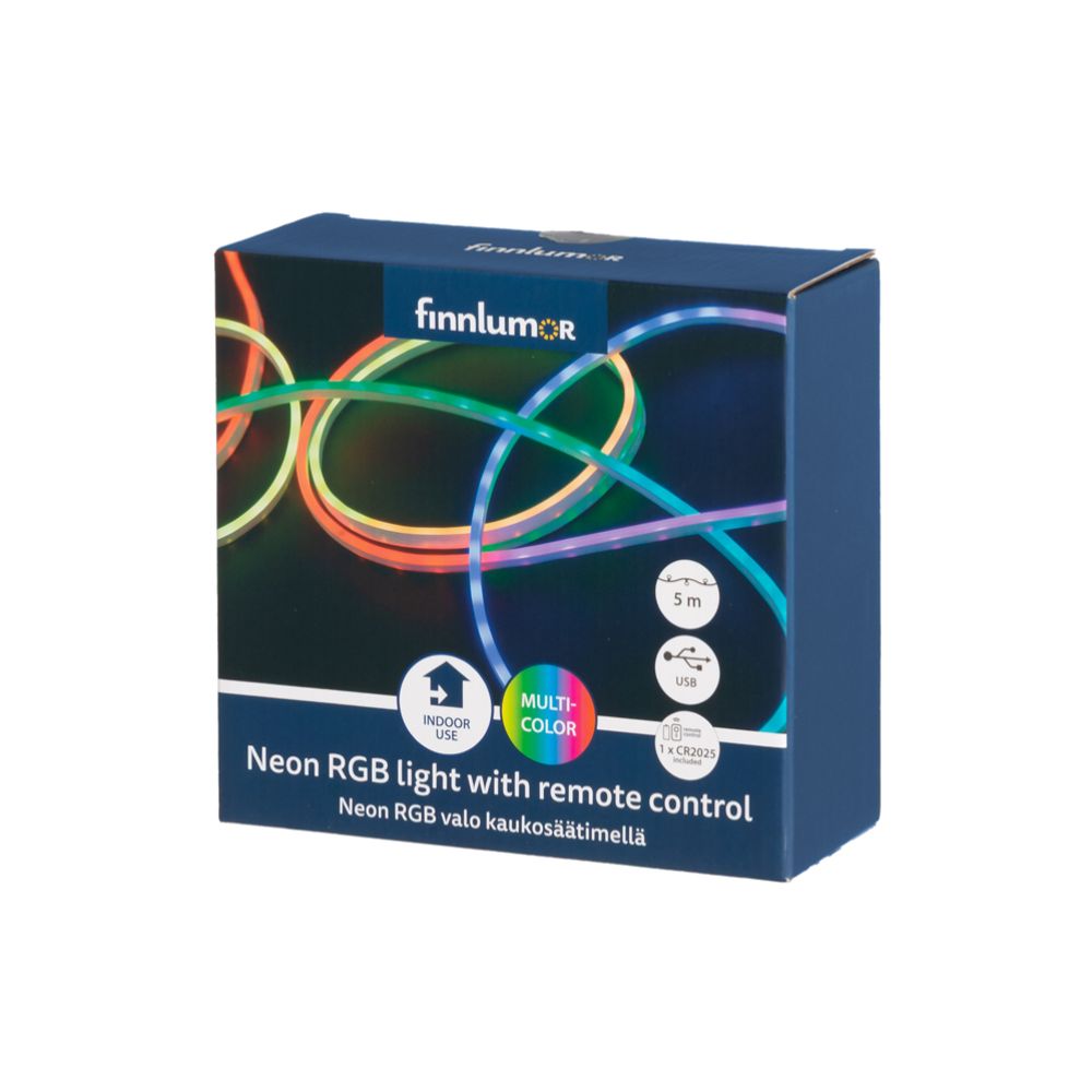 Finnlumor Neon RGB valgusriba 5 m koos kaugjuhtimispuldi ja USB-ga