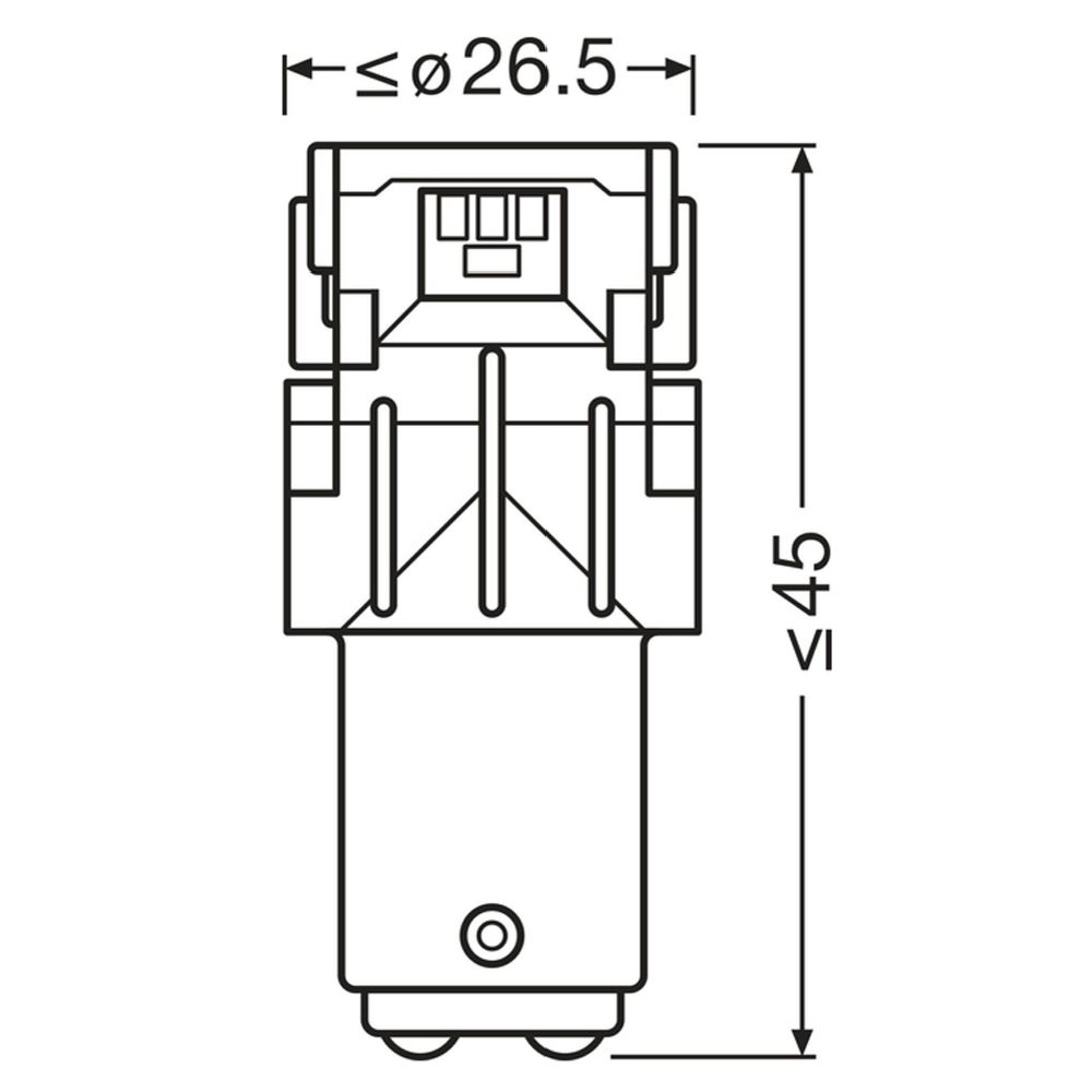Osram P21/5W LED-polttimopari, valkoinen